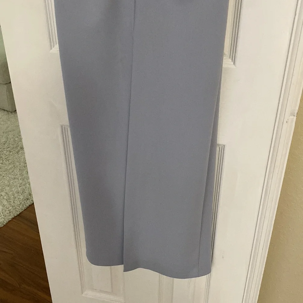 Xscape Long Blue Ruffle Dress - Picture 8 of 8